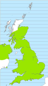 Map of the areas covered by the VCM Model Domain 2007